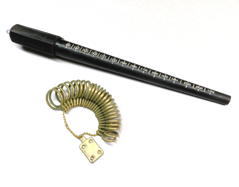 Ring Mandrel Size Stick Finger Gauge Ring Sizer Set Measuring Sizes Jewelry Tool - Doug's Dojo