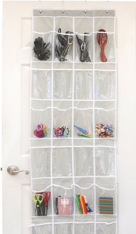 24 Pocket Over the Door Shoe Organizer Rack Hanging Storage Space Saver Hanger - Doug's Dojo