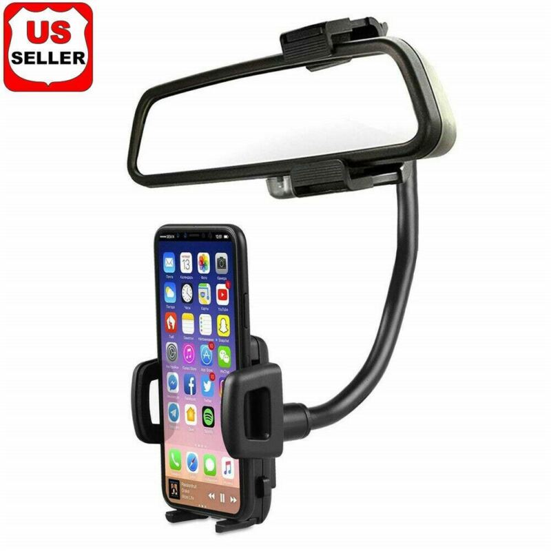 Universal 360° Car Rearview Mirror Mount Stand Holder Cradle For Cell Phone GPS - Doug's Dojo