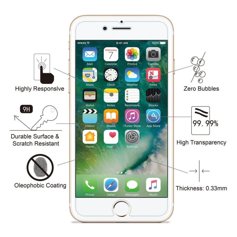 iPhone 8 Plus Premium Real Tempered Glass Screen Protector - Doug's Dojo