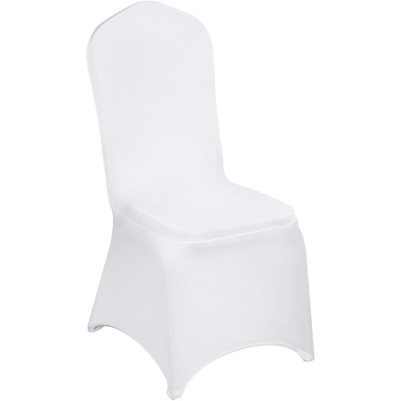 100PCS Spandex Stretch Chair Covers White for Wedding Party Banquet Decoration - Doug's Dojo