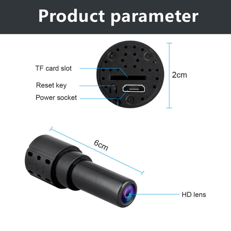 Mini Spy Camera WiFi HD 1080P Hidden IP Night Vision Camcorder Home Security Cam