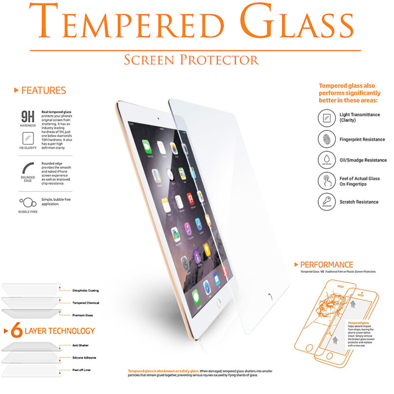 Premium Tempered Glass Clear LCD Screen Protector for Apple iPad Pro 9.7 Retina - Doug's Dojo