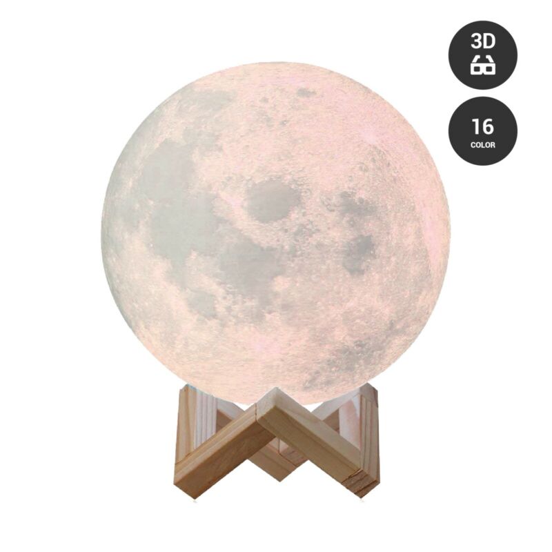 3D Moon Night Light Table Lamp USB Charging Remote Touch Control Home Decor Gift