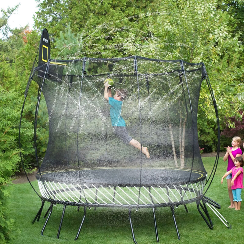 Aspersor de trampolín de 39 pies/49 pies, juguete de agua al aire libre de verano para niños, rociador divertido para parque acuático