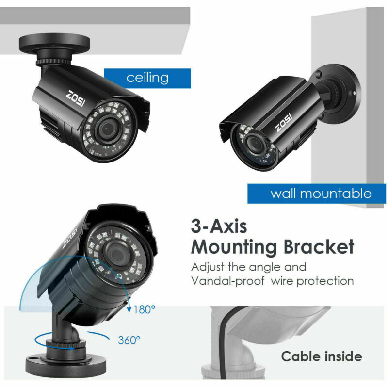 ZOSI 1080p 4in1 Wired Home CCTV Security Camera Outdoor Waterproof Night Vision - Doug's Dojo