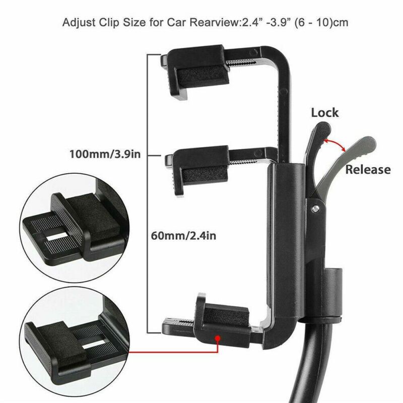 Universal 360° Car Rearview Mirror Mount Stand Holder Cradle For Cell Phone GPS - Doug's Dojo