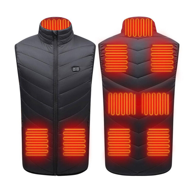 Heated Vest 9 Heating Zones With 10000mAh Battery Pack Electric Heating Vest US