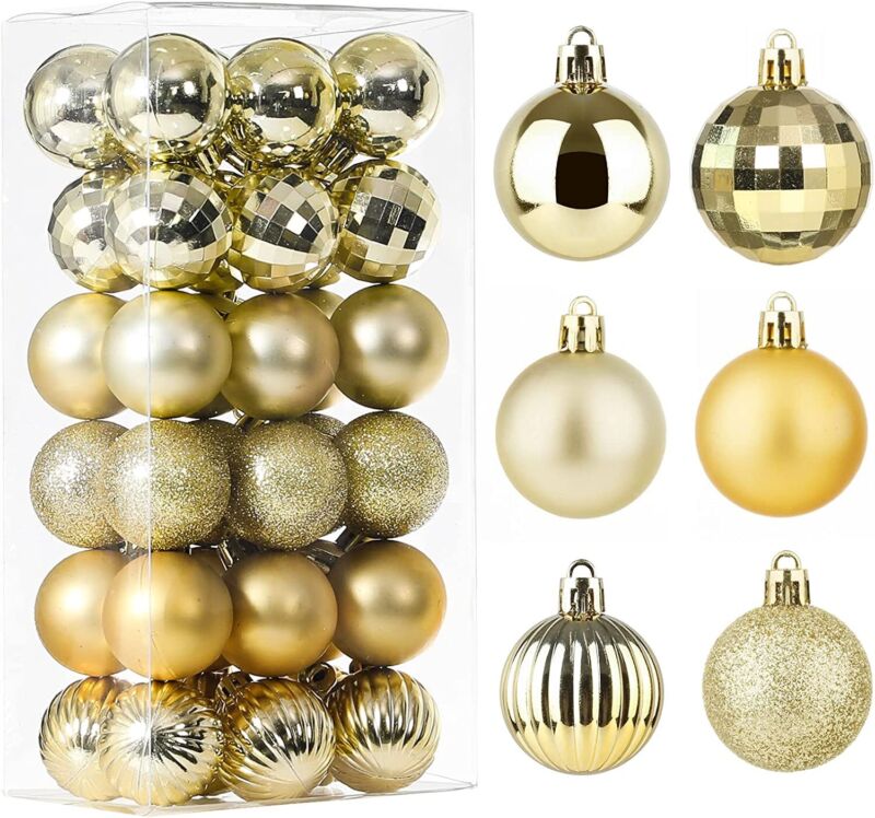 60Pcs Shatterproof Christmas Balls Xmas Tree Decor Ornaments Hanging Balls USA