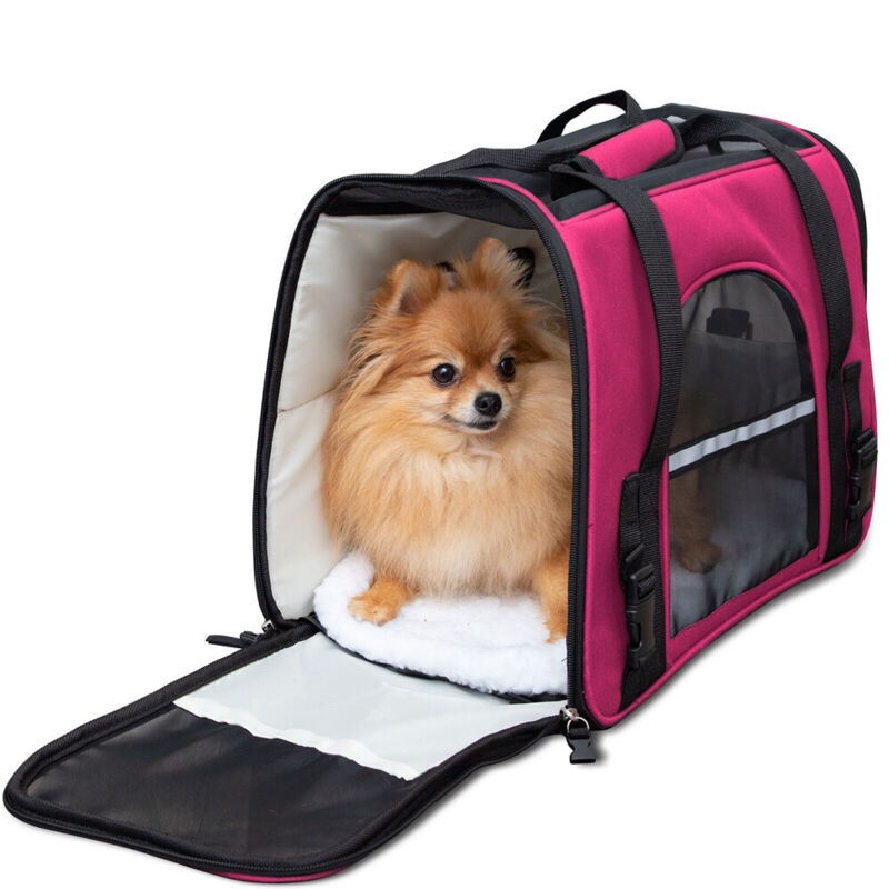 Pet Dog Cat Carrier Bag Soft Sided Comfort Travel Tote Case Airline Approved