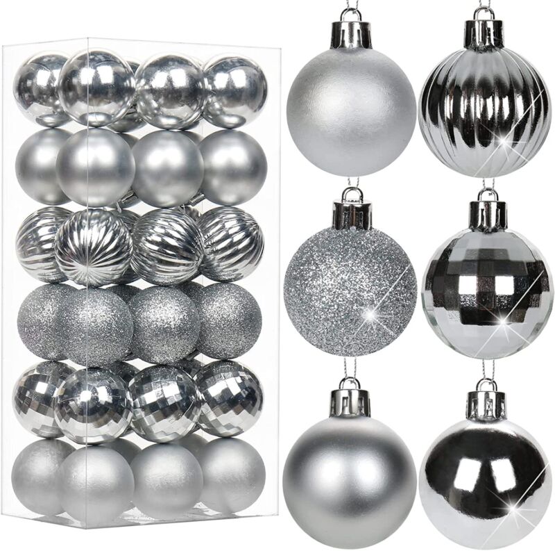 60Pcs Shatterproof Christmas Balls Xmas Tree Decor Ornaments Hanging Balls USA