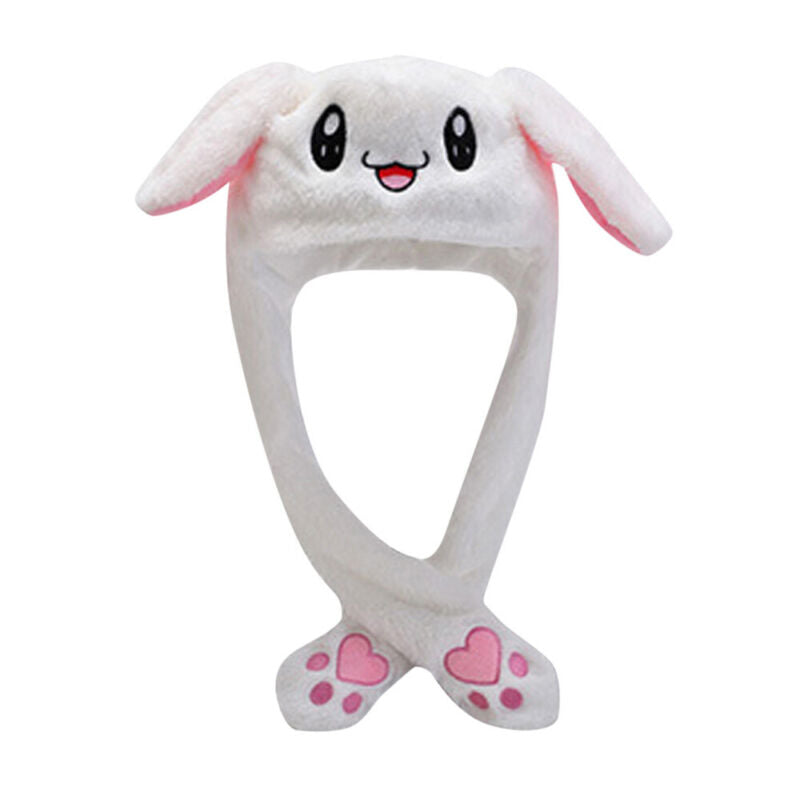 Rabbit Hat Cute Ear Moving Jumping Funny Bunny Plush Cap For Women Girls Gift US